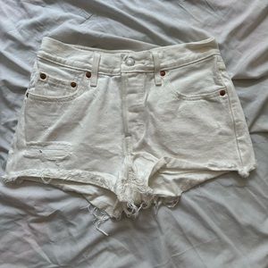 Levi’s White Cutoff Shorts